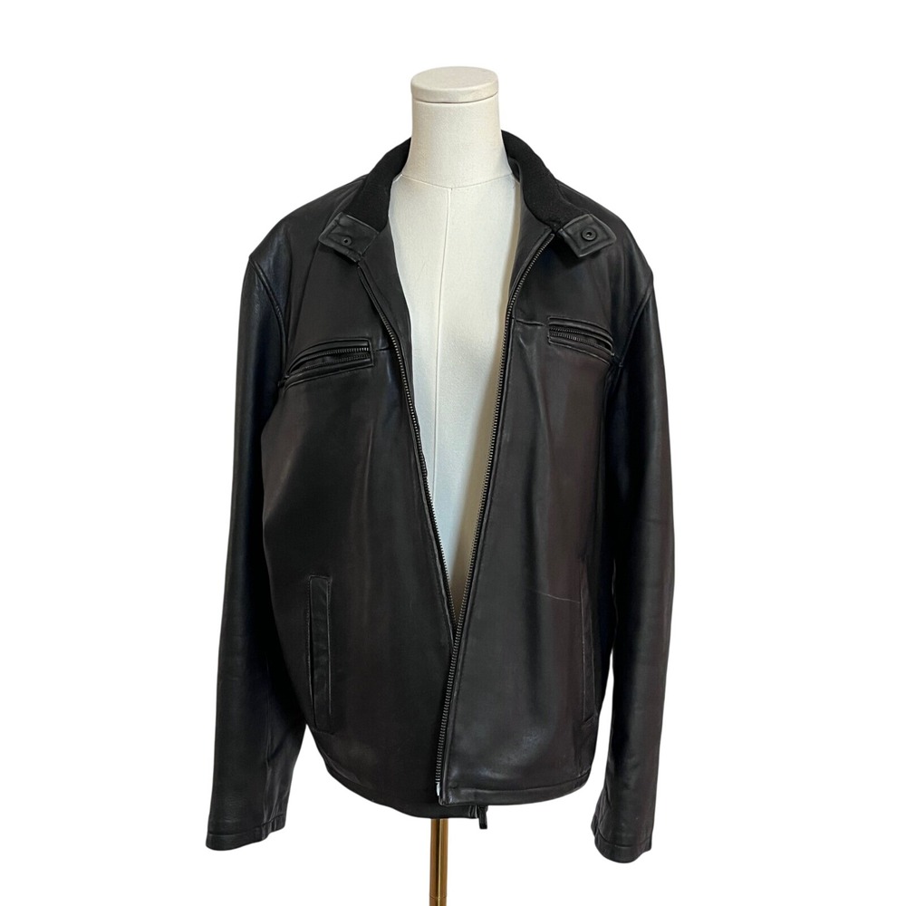 Vintage M. Julian‎ Wilson's Leather Jacket Bomber Style Black Large